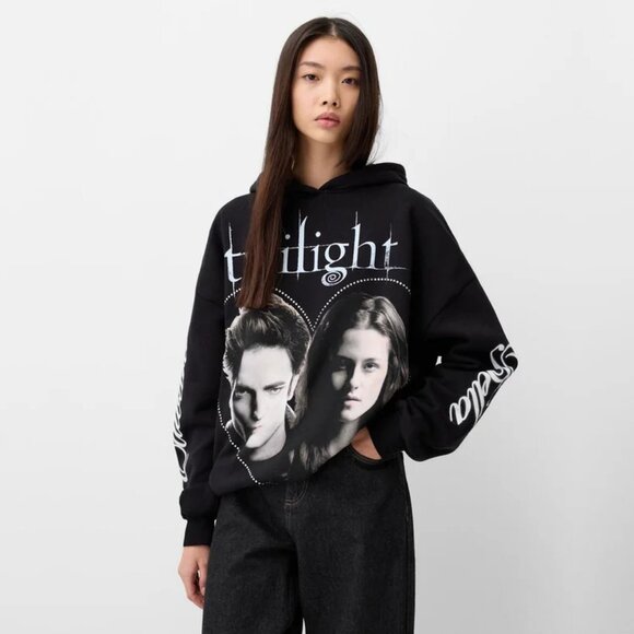 NWT Bershka Twilight Oversize Hooded Sweatshirt - Picture 1 of 7